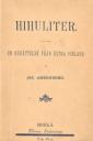 Hihuliter : skildringar från östra Finland
